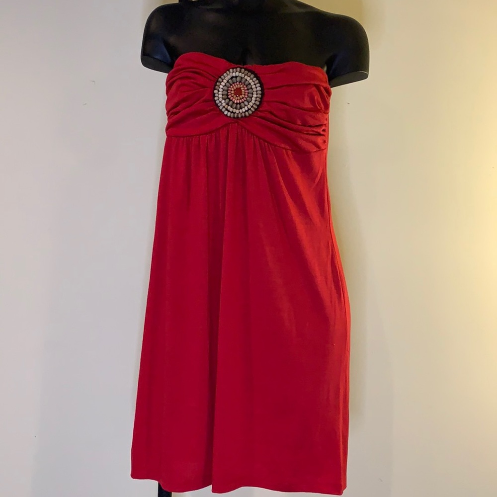 Women’s Small Maurices Red Strapless Dress